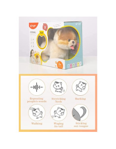 Perro Pomerania Interactivo CU-MATE - Juguete Electrónico 30cm 2