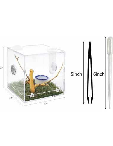 Terrario Acrílico para Arañas y Reptiles 6.86cm - 100g