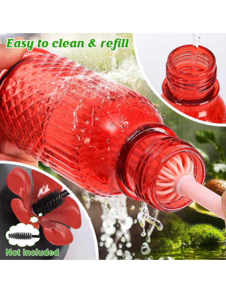 Alimentador de Colibríes de Vidrio Feed Garden 16 oz Rojo