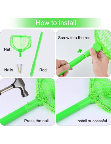 Red de Pesca Coopay 4 Piezas para Niños - Captura Insectos