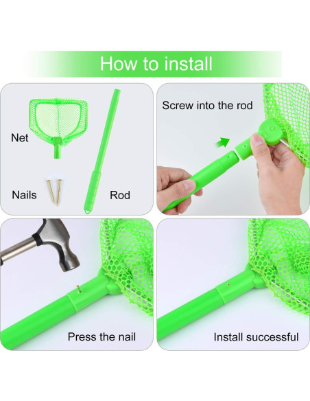 Red de Pesca Coopay 4 Piezas para Niños - Captura Insectos