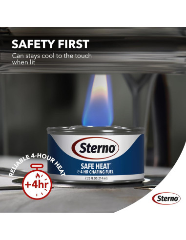 Latas de Combustible Sterno 12 Unidades - Quema 4 Horas