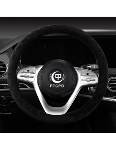 Funda de Volante PTCPO Terciopelo Negro Universal 37-38cm 2