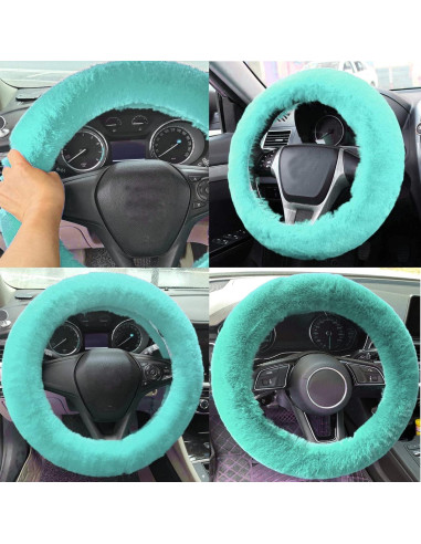 Cubierta de Volante Peluda ZWZCYZ 38cm Verde Invierno