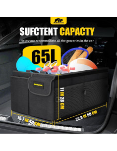 Organizador de Maletero MIKKUPPA 65L Plegable con Tapa Antideslizante 2