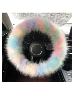 Funda de Volante de Coche Peluda Awlbed Multicolor Universal