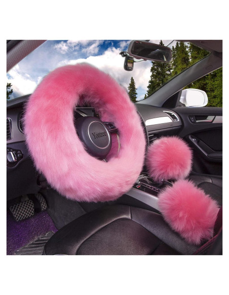 Cubiertas de Volante Esponjosas Yontree 15" Rosa 3 Piezas