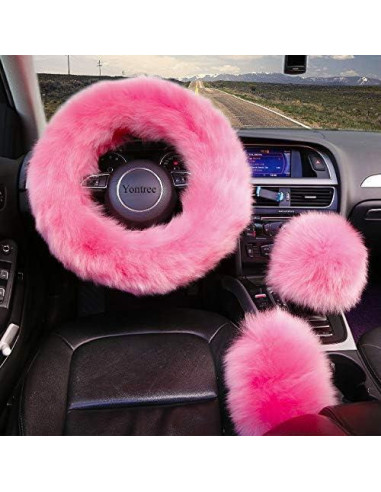 Cubiertas de Volante Esponjosas Yontree 15" Rosa 3 Piezas