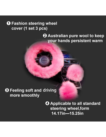 Cubiertas de Volante Esponjosas Yontree 15" Rosa 3 Piezas