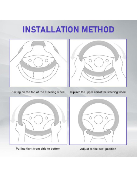 Funda de Volante de Coche Peluda Awlbed Multicolor Universal