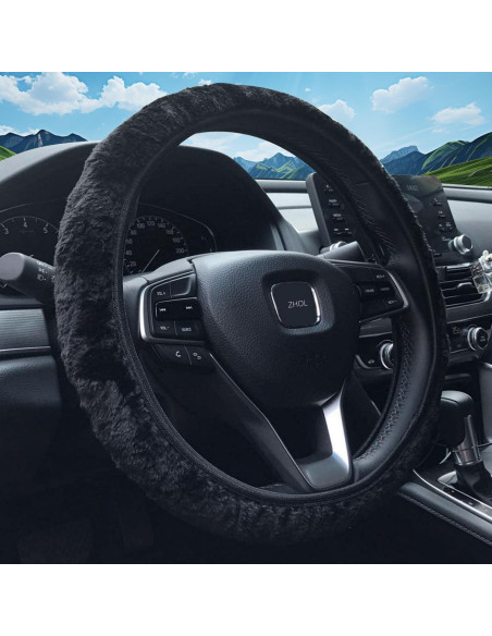 Cubierta de Volante ZHOL Universal 37-38 cm Piel Suave Antideslizante Cubierta de Volante ZHOL Universal 37-38 cm Piel Suave Antideslizante