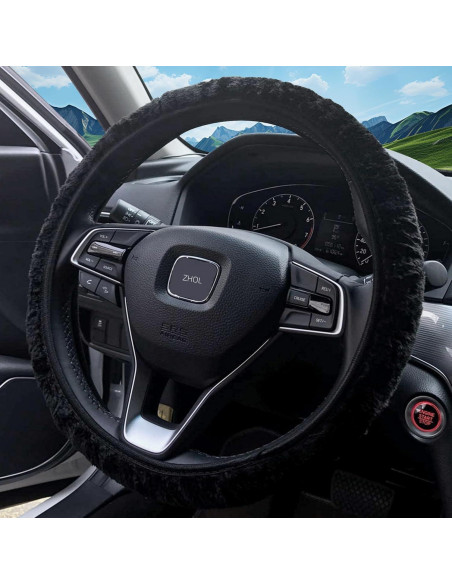 Cubierta de Volante ZHOL Universal 37-38 cm Piel Suave Antideslizante Cubierta de Volante ZHOL Universal 37-38 cm Piel Suave Antideslizante