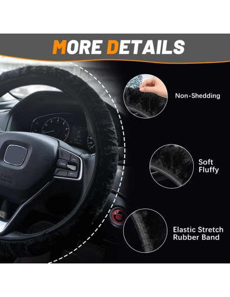 Cubierta de Volante ZHOL Universal 37-38 cm Piel Suave Antideslizante Cubierta de Volante ZHOL Universal 37-38 cm Piel Suave Antideslizante