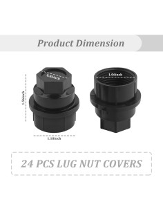 24 Tapas de Tuercas de Rueda Salior M27x2.0 para Chevrolet 2