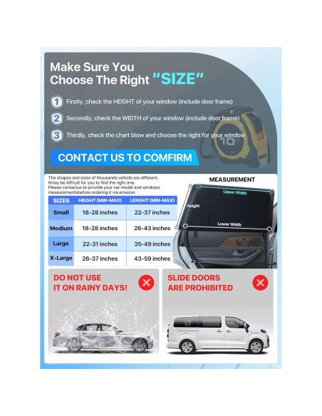 Sombrillas para Ventanas de Auto Nmoiss Mediana 99% UV Sombrillas para Ventanas de Auto Nmoiss Mediana 99% UV