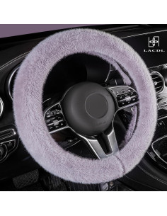 Cubierta de Volante Peluda LACDL CLASSY MINK Morado 37-38cm 2