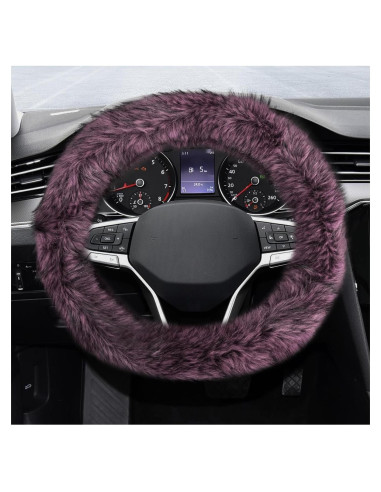 Cubierta de Volante Peluda SHMZK 38 cm Microfibra Rosa