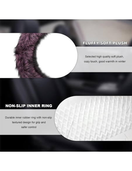 Cubierta de Volante Peluda SHMZK 38 cm Microfibra Rosa