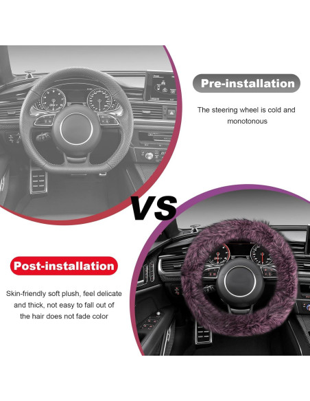 Cubierta de Volante Peluda SHMZK 38 cm Microfibra Rosa