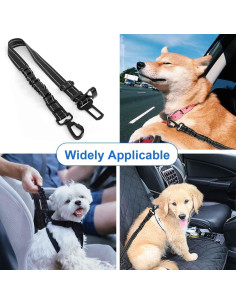 Cinturón de Seguridad para Perros WUGAUWOR 3 en 1 Ajustable 50-90 cm 2