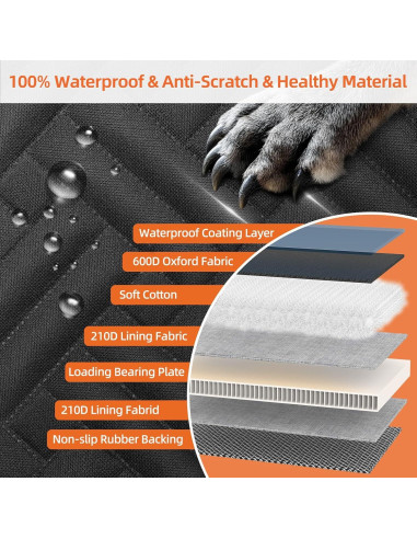 Funda de Asiento para Perros LEHNI L-066 Impermeable 157x132cm