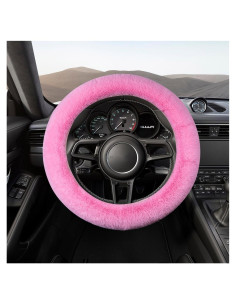 Cubierta de Volante de Lana de Cordero Suvnie 38 cm Rosa