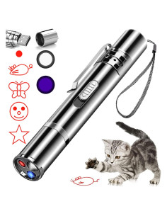 Juguete Interactivo para Gatos IVVTRYI con Puntero Láser 7 Modos