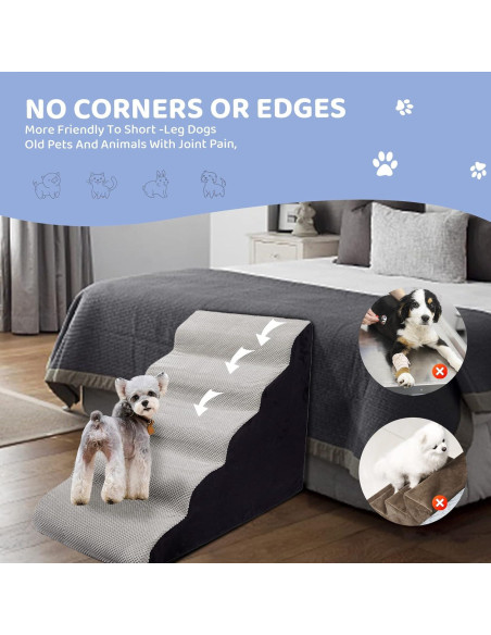 Escalera para Perros LitaiL de 62 cm 5 Pasos para Camas Altas Escalera para Perros LitaiL de 62 cm 5 Pasos para Camas Altas