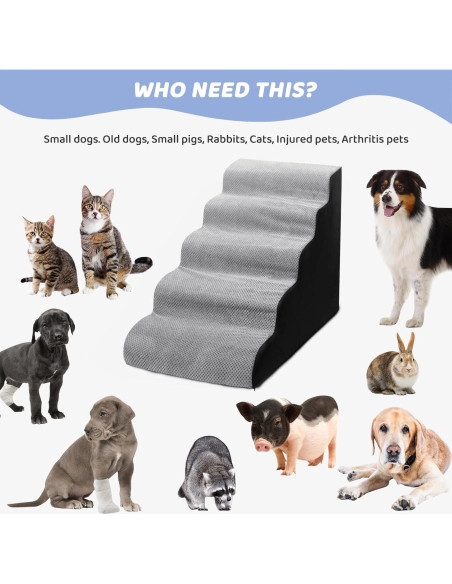 Escalera para Perros LitaiL de 62 cm 5 Pasos para Camas Altas Escalera para Perros LitaiL de 62 cm 5 Pasos para Camas Altas
