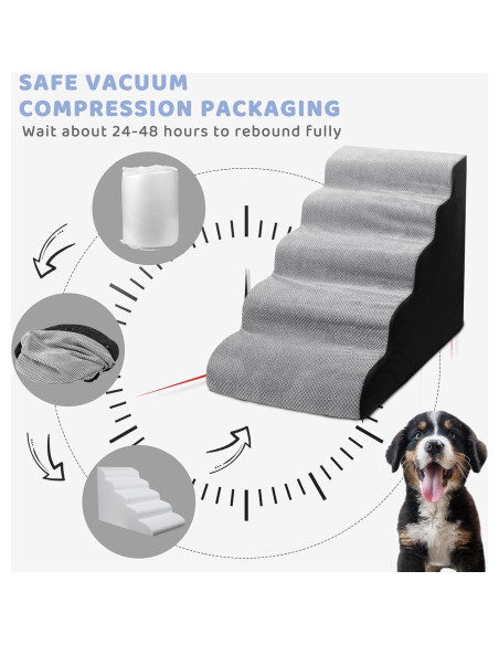 Escalera para Perros LitaiL de 62 cm 5 Pasos para Camas Altas Escalera para Perros LitaiL de 62 cm 5 Pasos para Camas Altas