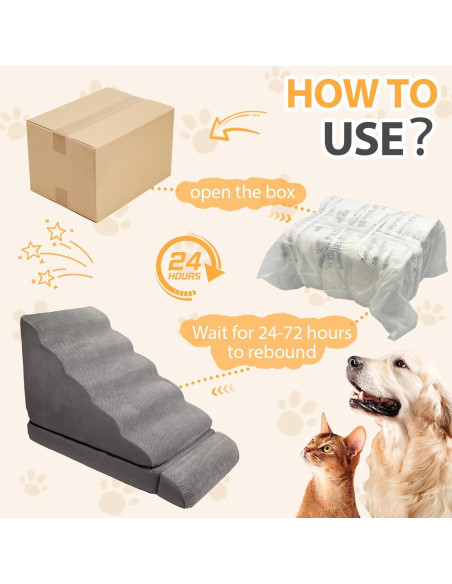Escaleras para Perros A.FATI 6 Pasos Antideslizantes 76.2 cm Escaleras para Perros A.FATI 6 Pasos Antideslizantes 76.2 cm