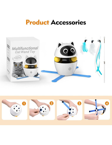 Juguete láser para gatos Kemi 3 en 1 recargable automático