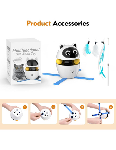 Juguete láser para gatos Kemi 3 en 1 recargable automático