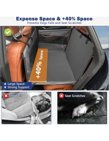 Asiento de Coche para Perros Grandes MIXJOY L Impermeable