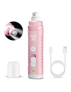Molinillo de Uñas Eléctrico Casfuy Rosa 2 Velocidades LED