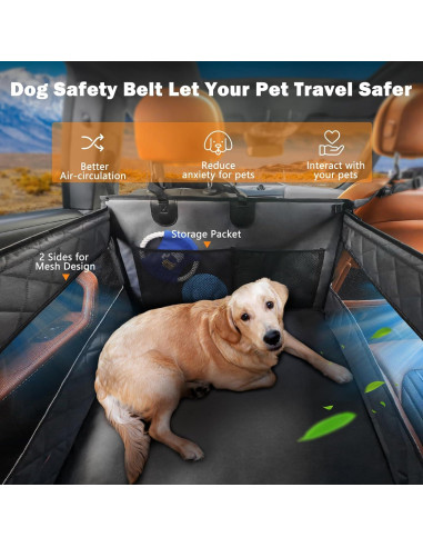 Asiento de Coche para Perros Grandes MIXJOY L Impermeable