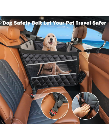 Asiento de Coche para Perros Grandes MIXJOY L Impermeable