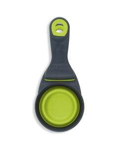 Cucharón Plegable Klip Dexas para Mascotas 1/2 Taza Gris/Verde 2