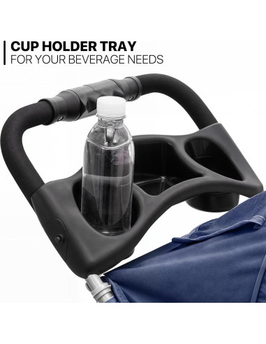 Carrito de Mascotas MoNiBloom 3 Ruedas Plegable Azul Marino