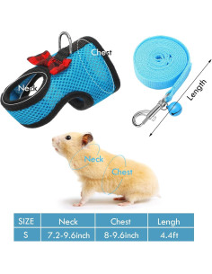 Arnés y Correa para Mascotas Pequeñas SATINIOR - 4 Piezas 2
