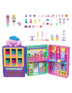 Máquina expendedora de juguetes Polly Pocket con 2 muñecas y 35 accesorios