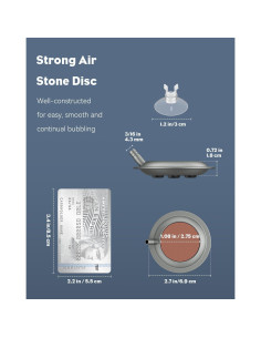 Piedra de aire Pawfly 6.86 cm para acuarios con ventosas 2