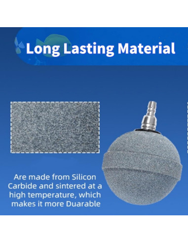 Piedra de Aire AQUANEAT 5.08 cm Difusor de Oxígeno 2 Piezas