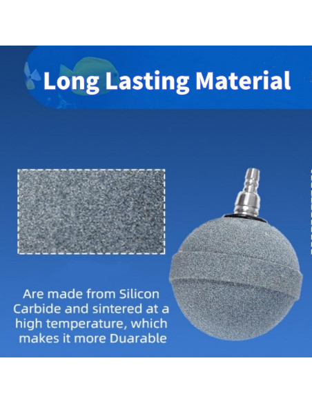 Piedra de Aire AQUANEAT 5.08 cm Difusor de Oxígeno 2 Piezas