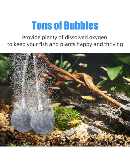 Piedra de Aire AQUANEAT 5.08 cm Difusor de Oxígeno 2 Piezas