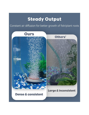 Piedra de aire Pawfly 6.86 cm para acuarios con ventosas