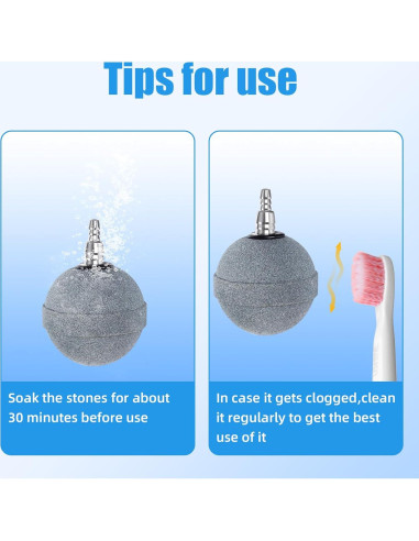 Piedra de Aire AQUANEAT 5.08 cm Difusor de Oxígeno 2 Piezas