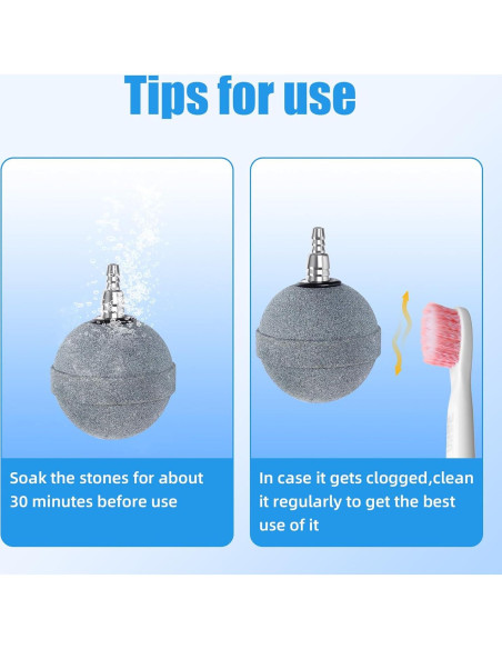 Piedra de Aire AQUANEAT 5.08 cm Difusor de Oxígeno 2 Piezas