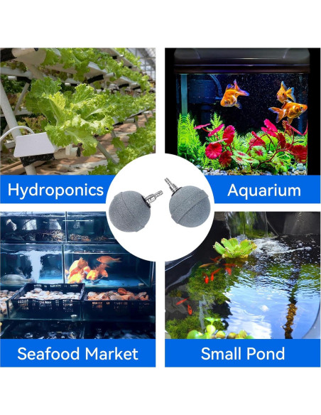 Piedra de Aire AQUANEAT 5.08 cm Difusor de Oxígeno 2 Piezas