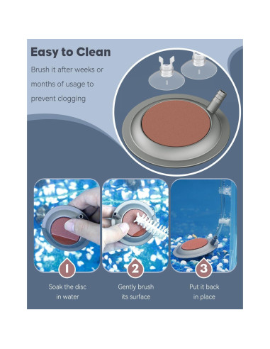 Piedra de aire Pawfly 6.86 cm para acuarios con ventosas